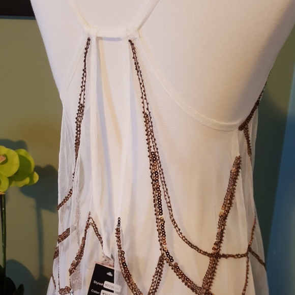 Gold sequined tank - Picture 5 of 6
